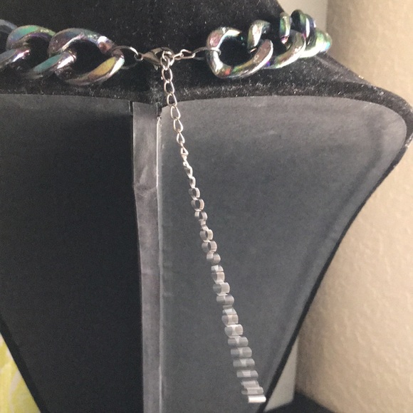 Black with (Iridescent) Colors Choker Necklace - Picture 4 of 4